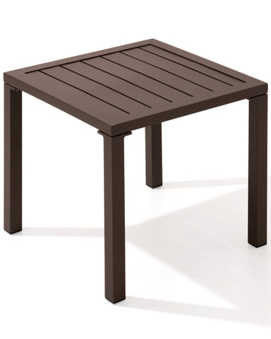 Crestlive Products 16 x 16 in. Outdoor Aluminum Small Square Side End Table