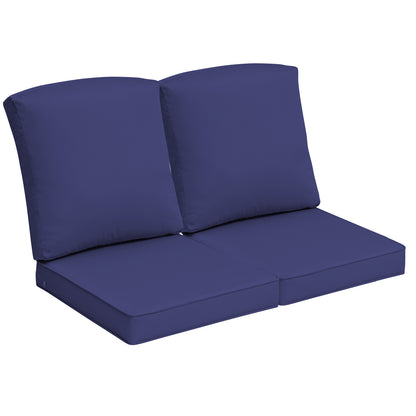 Crestlive Products 24x24 Inch Water-Repellent Deep Seat Outdoor Cushions, Fade-Resistant Replacement for Patio Furniture