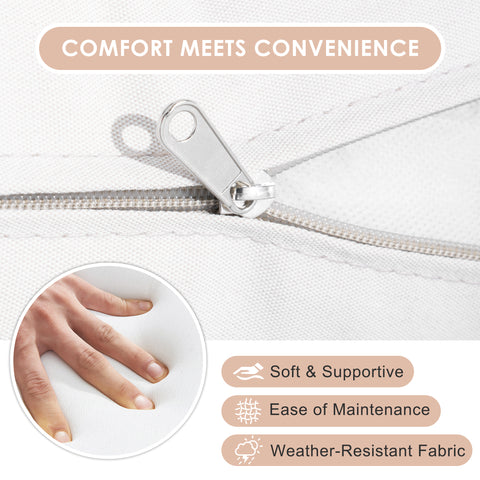 Crestlive Products Aluminum Outdoor Loveseat 2-Seater Patio Couch with Detachable Cushions