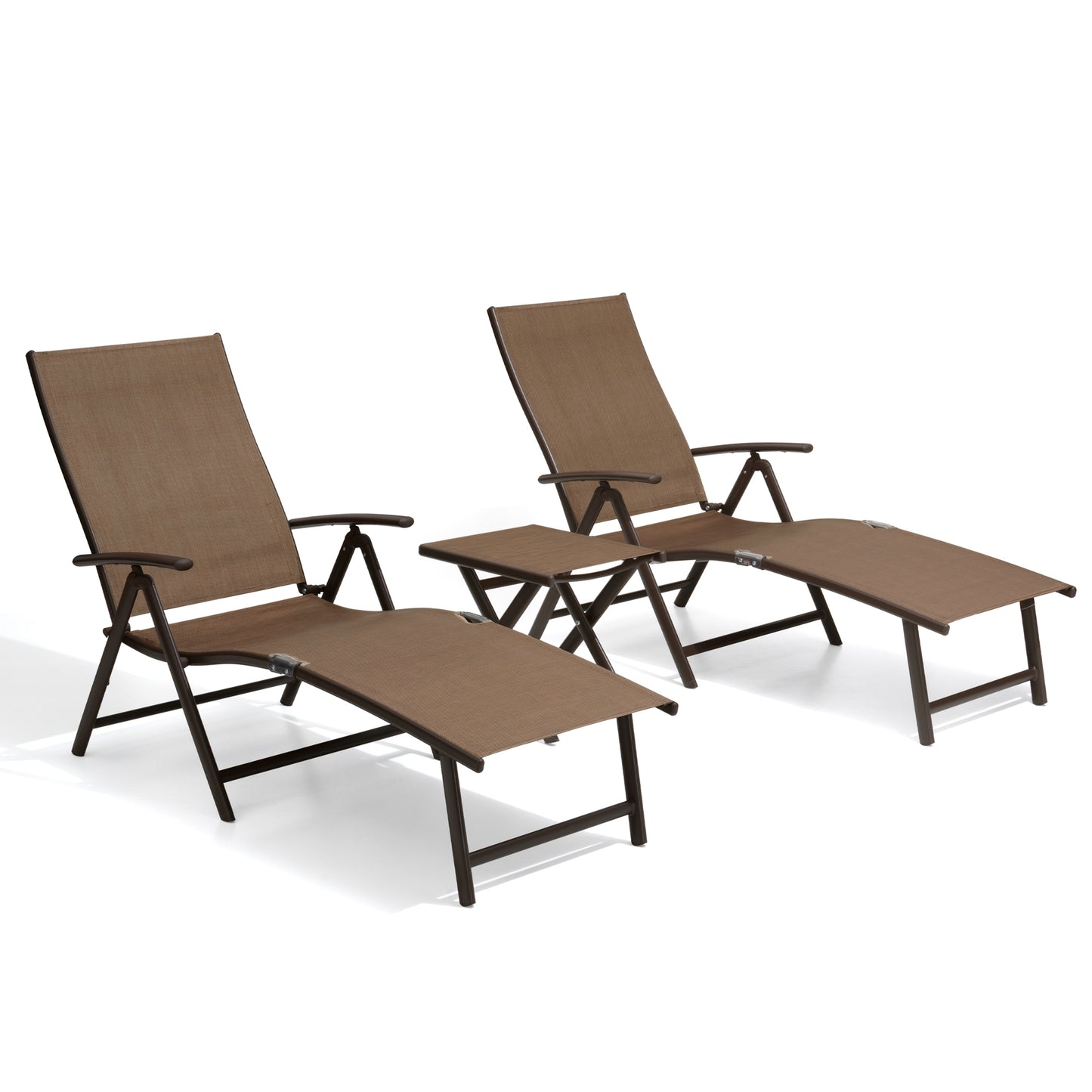 Crestlive Products Adjustable Folding Chaise Lounge Chair for Outdoors