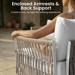 Modular Outdoor Wicker Sectional Sofa with Cushions
