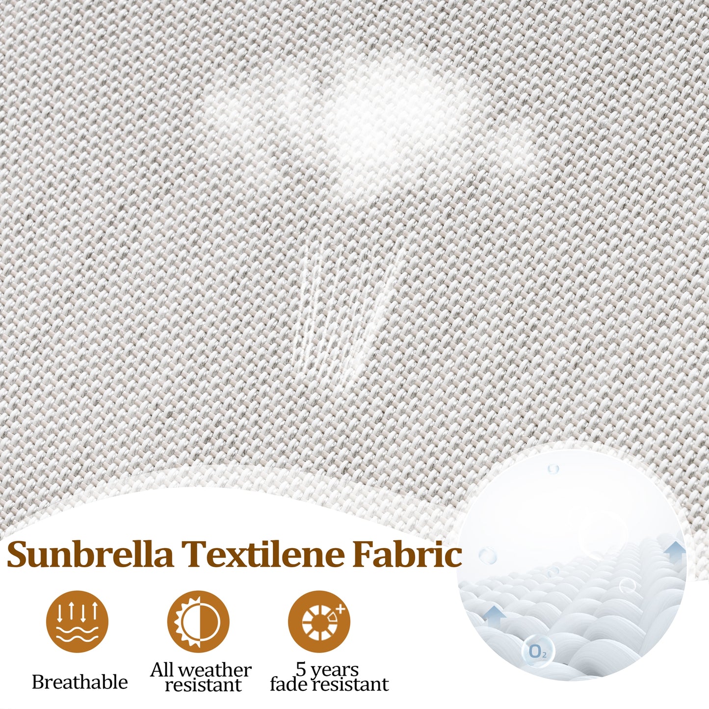 Crestlive Products Aluminum Outdoor Swivel Bar Stool Set of 2 with Sunbrella Fabric