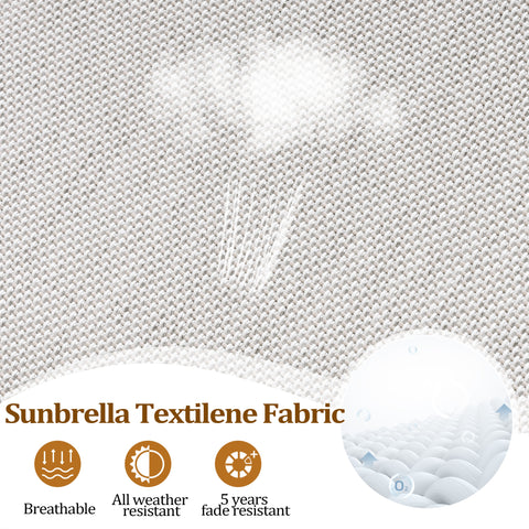 Crestlive Products Aluminum Outdoor Swivel Bar Stool Set of 2 with Sunbrella Fabric