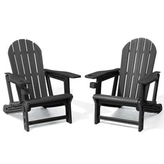 HDPE Adirondack Chair with Cup Holder & Sloped Seat