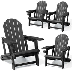 HDPE Adirondack Chair with Cup Holder & Sloped Seat