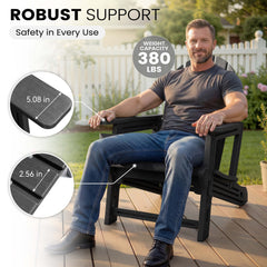 HDPE Adirondack Chair with Cup Holder & Sloped Seat