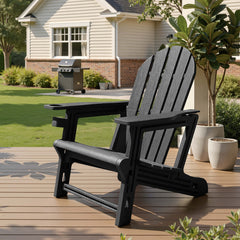 HDPE Adirondack Chair with Cup Holder & Sloped Seat