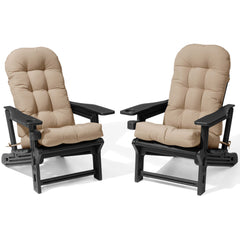 HDPE Adirondack Chair with Cup Holder & 50 x 20 in. Outdoor Cushion