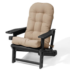 HDPE Adirondack Chair with Cup Holder & 50 x 20 in. Outdoor Cushion