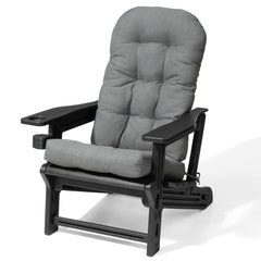 HDPE Adirondack Chair with Cup Holder & 50 x 20 in. Outdoor Cushion