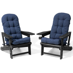 HDPE Adirondack Chair with Cup Holder & 50 x 20 in. Outdoor Cushion