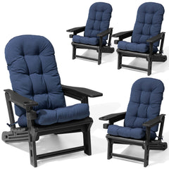 HDPE Adirondack Chair with Cup Holder & 50 x 20 in. Outdoor Cushion