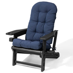 HDPE Adirondack Chair with Cup Holder & 50 x 20 in. Outdoor Cushion