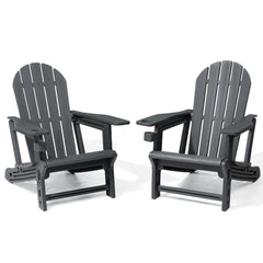 HDPE Adirondack Chair with Cup Holder & Sloped Seat
