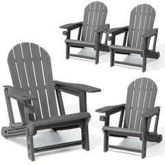 HDPE Adirondack Chair with Cup Holder & Sloped Seat