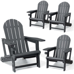 HDPE Adirondack Chair with Cup Holder & Sloped Seat