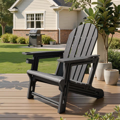 HDPE Adirondack Chair with Cup Holder & Sloped Seat