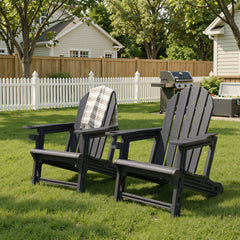 HDPE Adirondack Chair with Cup Holder & Sloped Seat