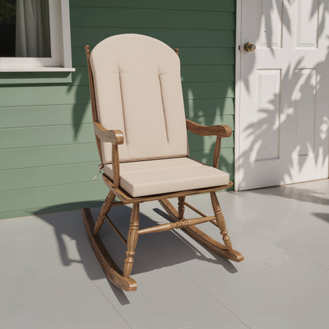 Crestlive Products Adirondack chair cushion placed on a chair, with windows and door in the background.