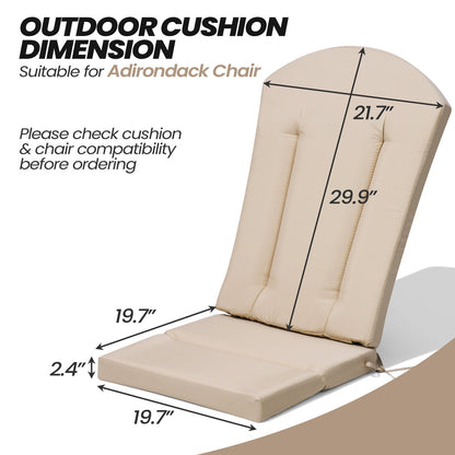Deep seat outdoor Adirondack chair cushion dimension diagram