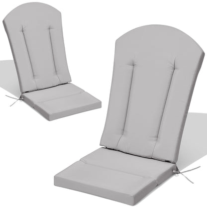 Deep seat outdoor Adirondack chair cushion 2-piece set in Light Gray