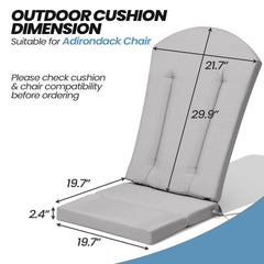50x20" Outdoor Adirondack Chair Cushion