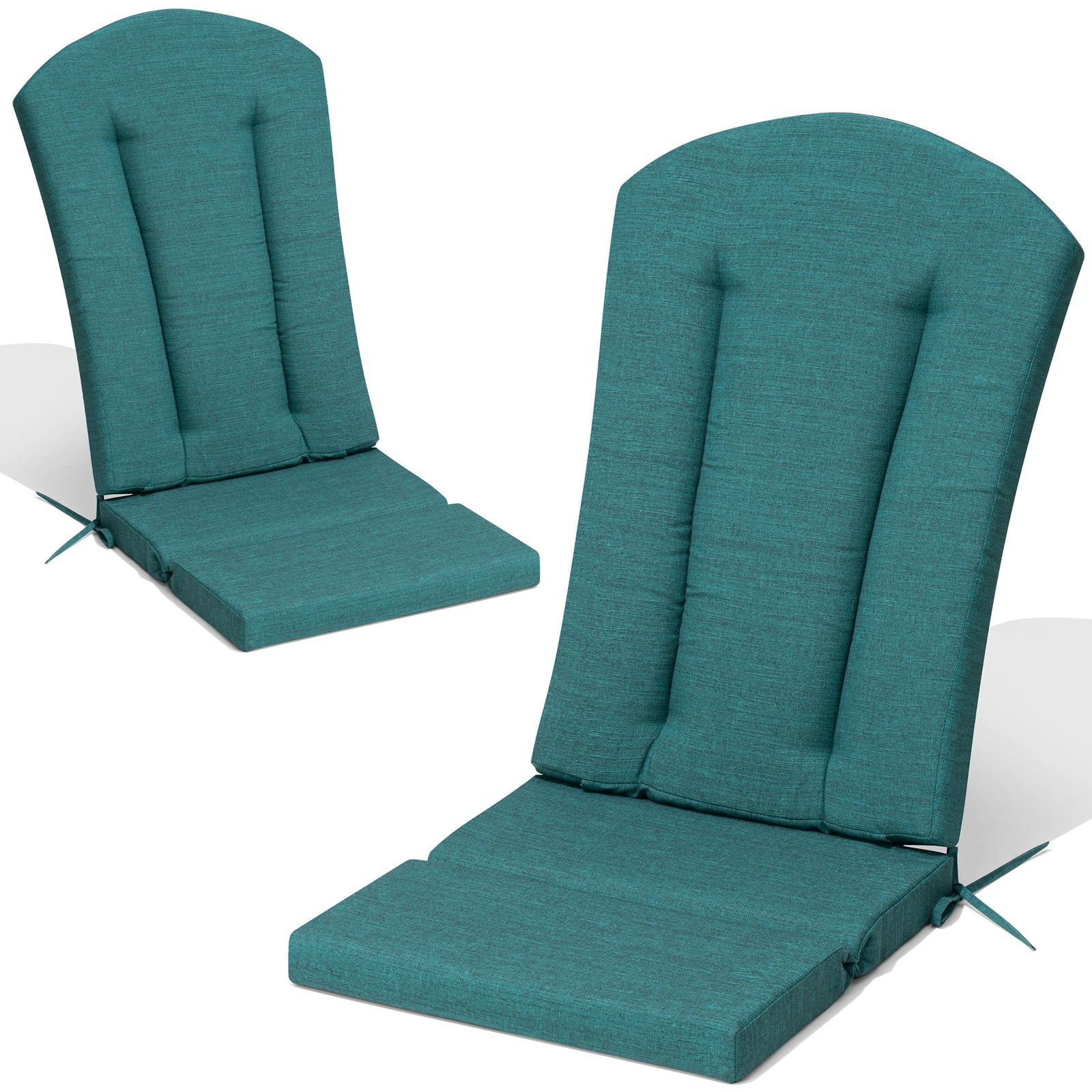 Outdoor Adirondack Chair Cushion Set of Two in Green