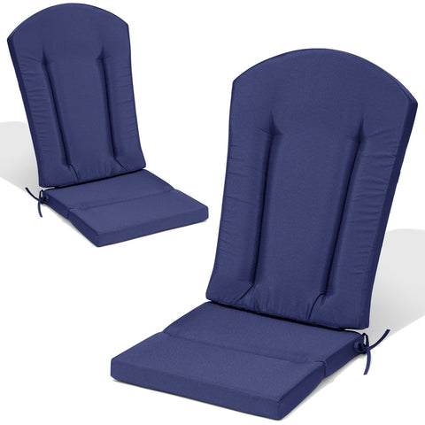 Outdoor Adirondack Chair Cushion Set of Two in Navy