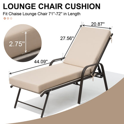 Dimensions of outdoor chaise lounge cushion by Crestlive Products