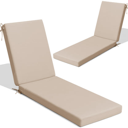 Crestlive Products Outdoor Patio Chaise Lounge Cushion with Sunbrella