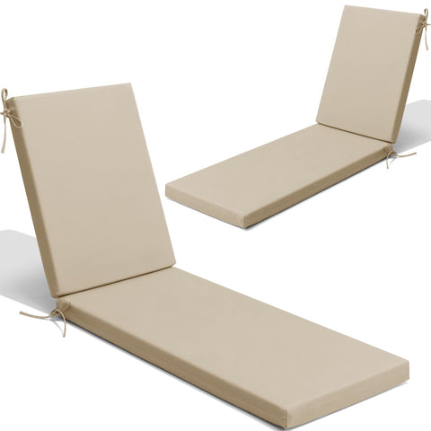 Crestlive Products outdoor chaise lounge cushion 2-piece set in Brown