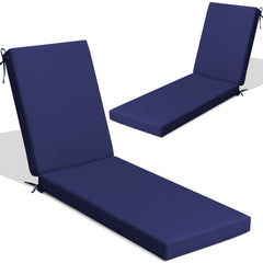 Crestlive Products Set of 2 Outdoor Chaise Lounge Cushion, Waterproof Recliner Cushion 80" x 23"
