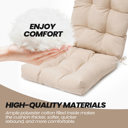 Crestlive Products Outdoor High Back Adirondack Rocking Chair Cushions Set of 2
