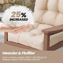 High Back Adirondack Rocking Chair Cushion