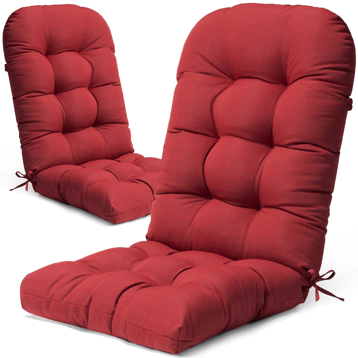 Crestlive Products Adirondack chair deep seat and back cushion 2-piece set in Red