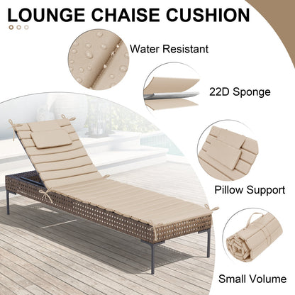 Crestlive Products Outdoor Patio Lounge Chair Cushion