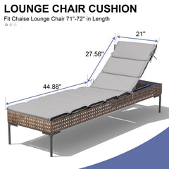 Outdoor Patio Chaise Lounge Cushion