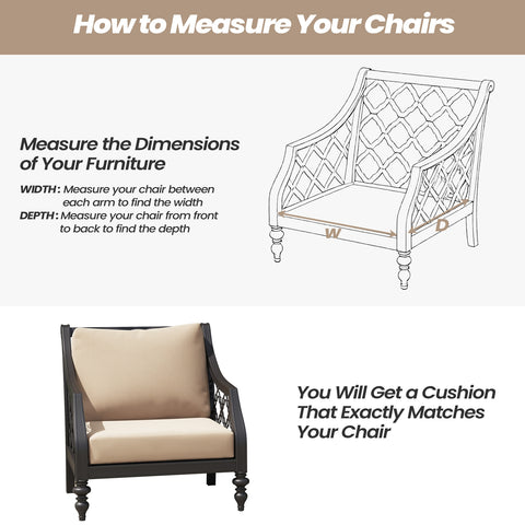 How to measure your chair for deep seat cushion fit by Crestlive Products