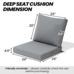 24x24" Outdoor Deep Seat Cushion