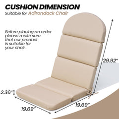 50 x 20 in dimensions of Adirondack chair cushion by Crestlive Products