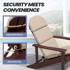 Sunbrella 50 x 20 in. Outdoor Adirondack Chair Cushion