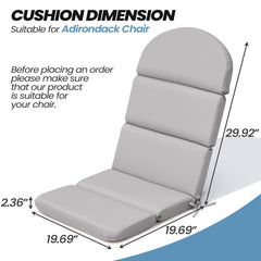 Sunbrella 50 x 20 in. Outdoor Adirondack Chair Cushion