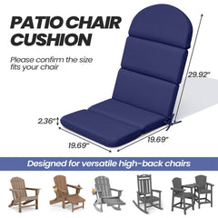 Sunbrella 50 x 20 in. Outdoor Adirondack Chair Cushion