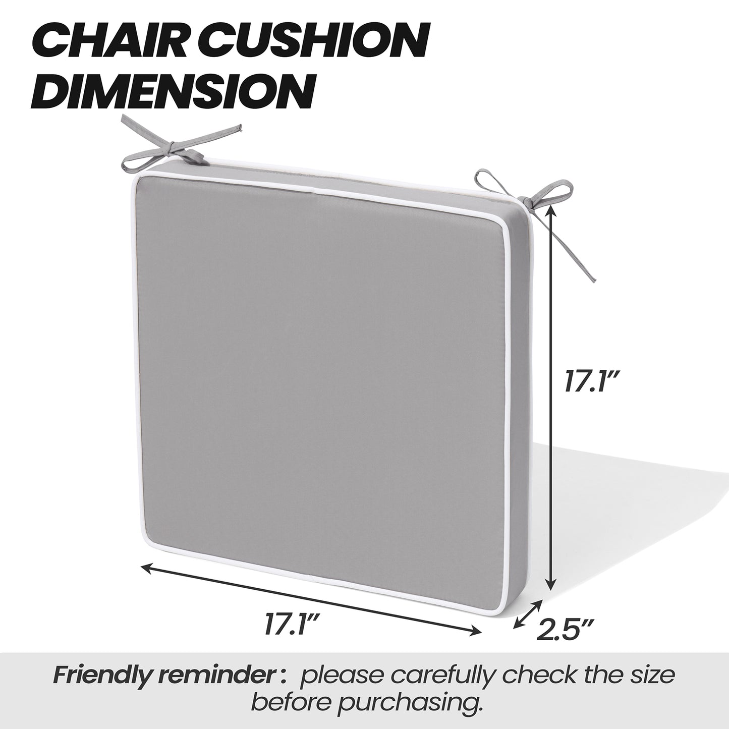 Crestlive Products Outdoor Indoor Dining Chairs Cushion Set Seat Pad Chair Cushion