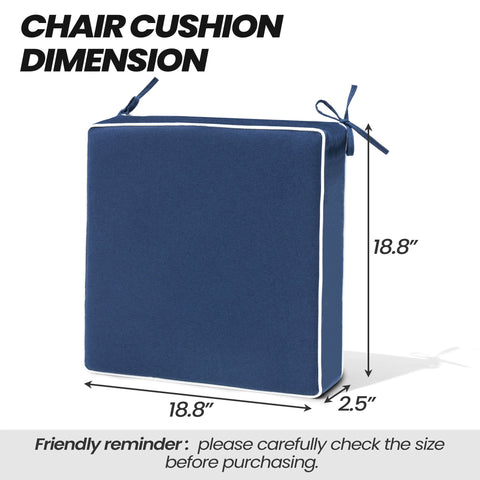 Crestlive Products Outdoor Indoor Dining Chairs Cushion Set Seat Pad Chair Cushion