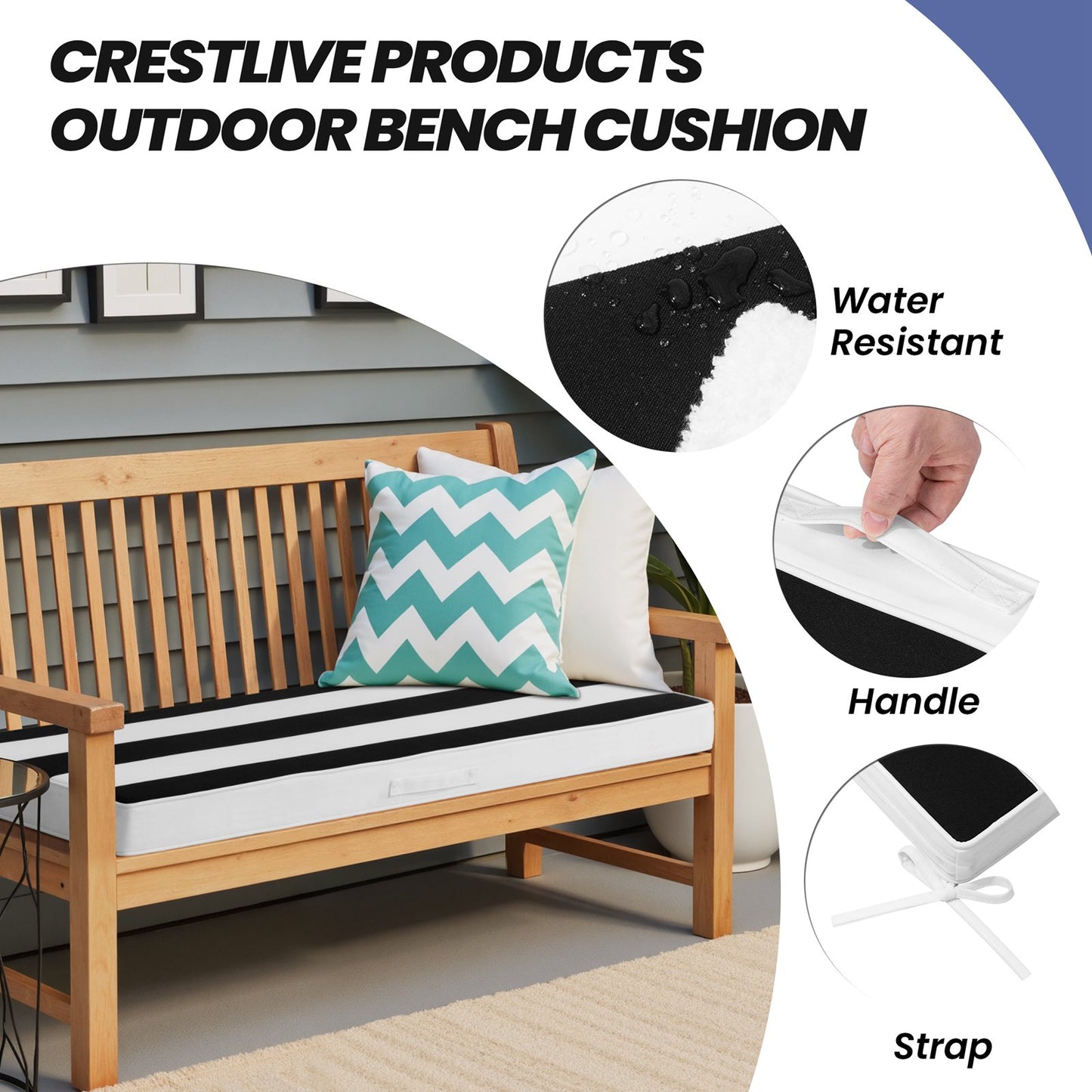 Crestlive Products Outdoor Chaise Lounge Cushions