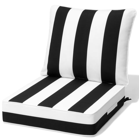 Crestlive Products 24 x 24 in. Outdoor Patio Deep Seat Cushion Set Chair Cushion with Sunbrella Fabric