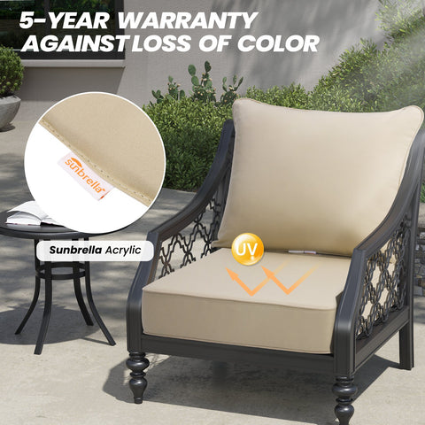 Sunbrella acrylic fabric with 5-year color warranty for Adirondack chair cushion by Crestlive Products