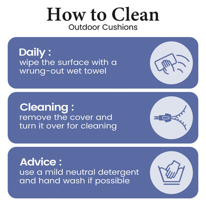 Crestlive Products Outdoor Chaise Lounge Cushion with Pillow and Pockets