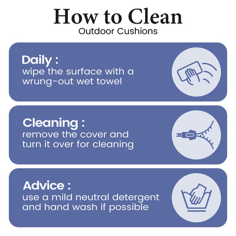 Cleaning instructions for Crestlive Products outdoor cushions